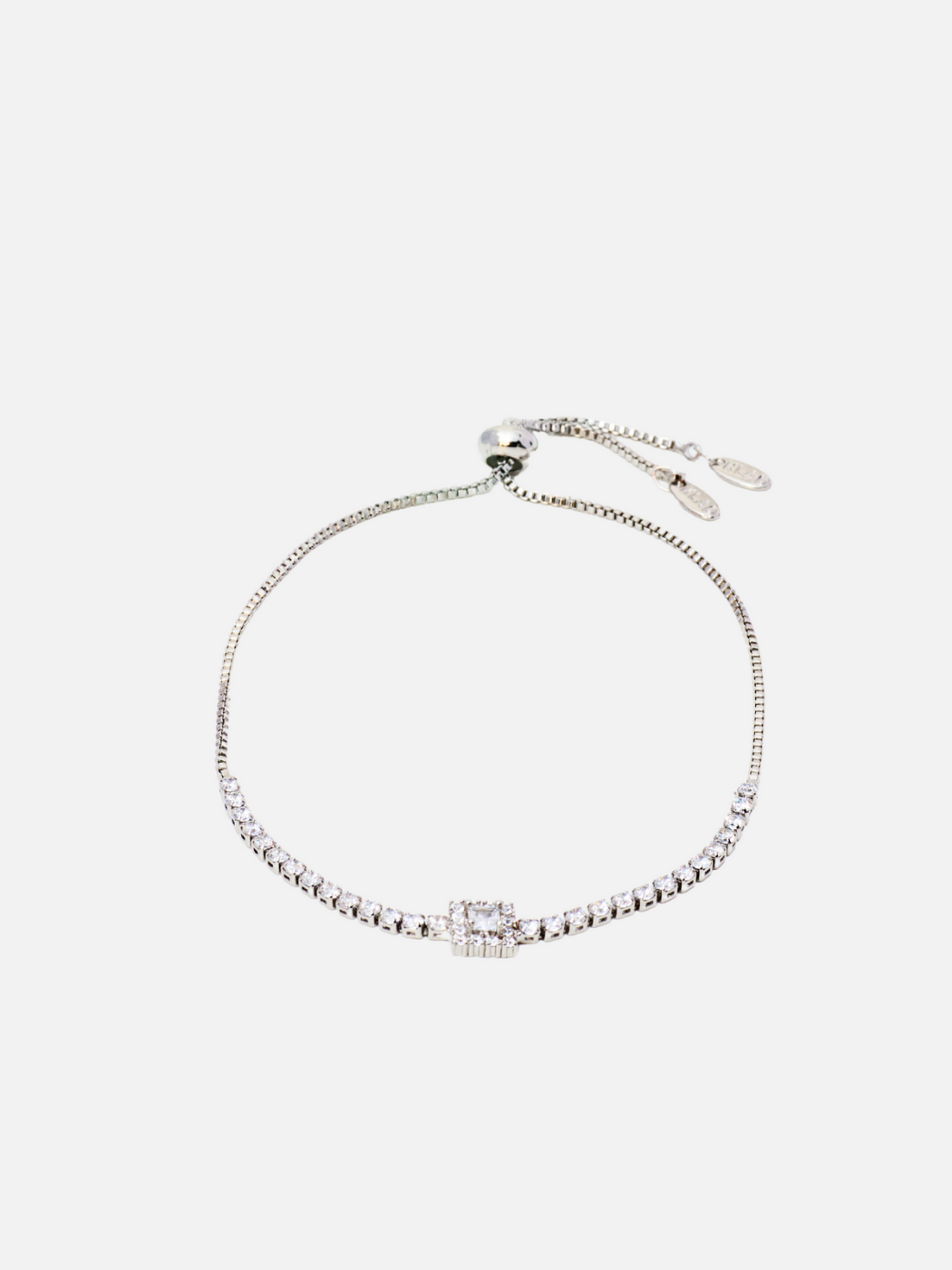 safie adjustable bracelet in rhodium