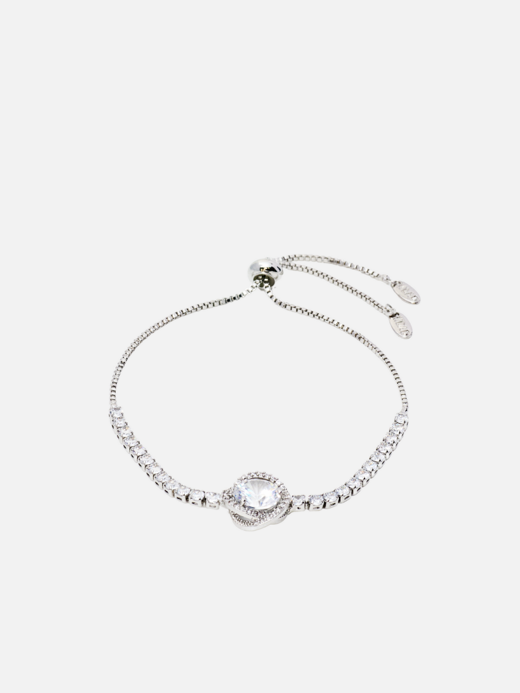 sana adjustable bracelet in rhodium