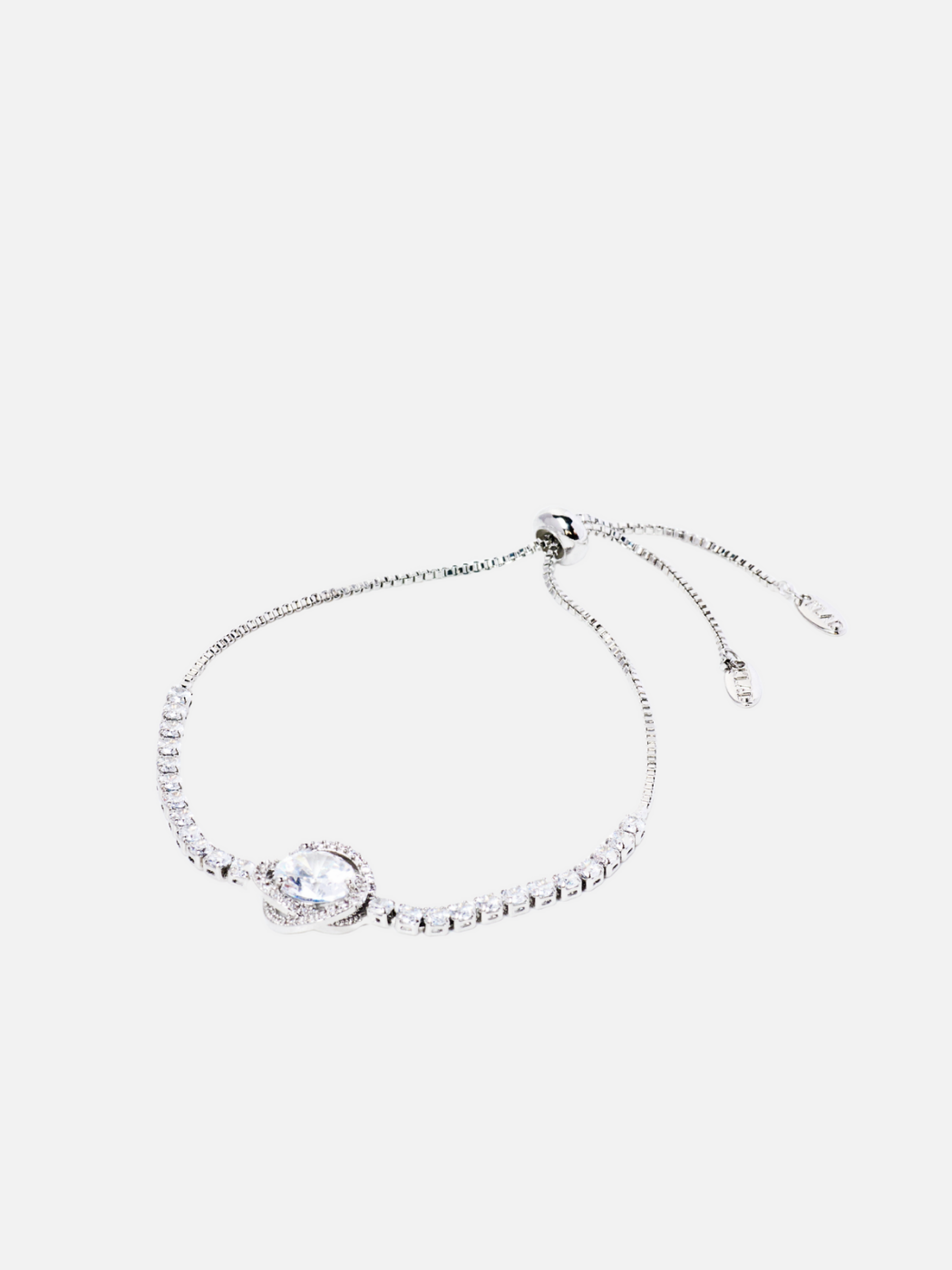 sana adjustable bracelet in rhodium