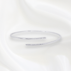 Tatiana Thin Bangles in Rhodium
