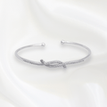 Teia Thin Bangles in Rhodium