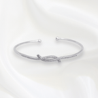 Teia Thin Bangles in Rhodium