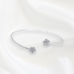 Telyn Thin Bangles in Rhodium