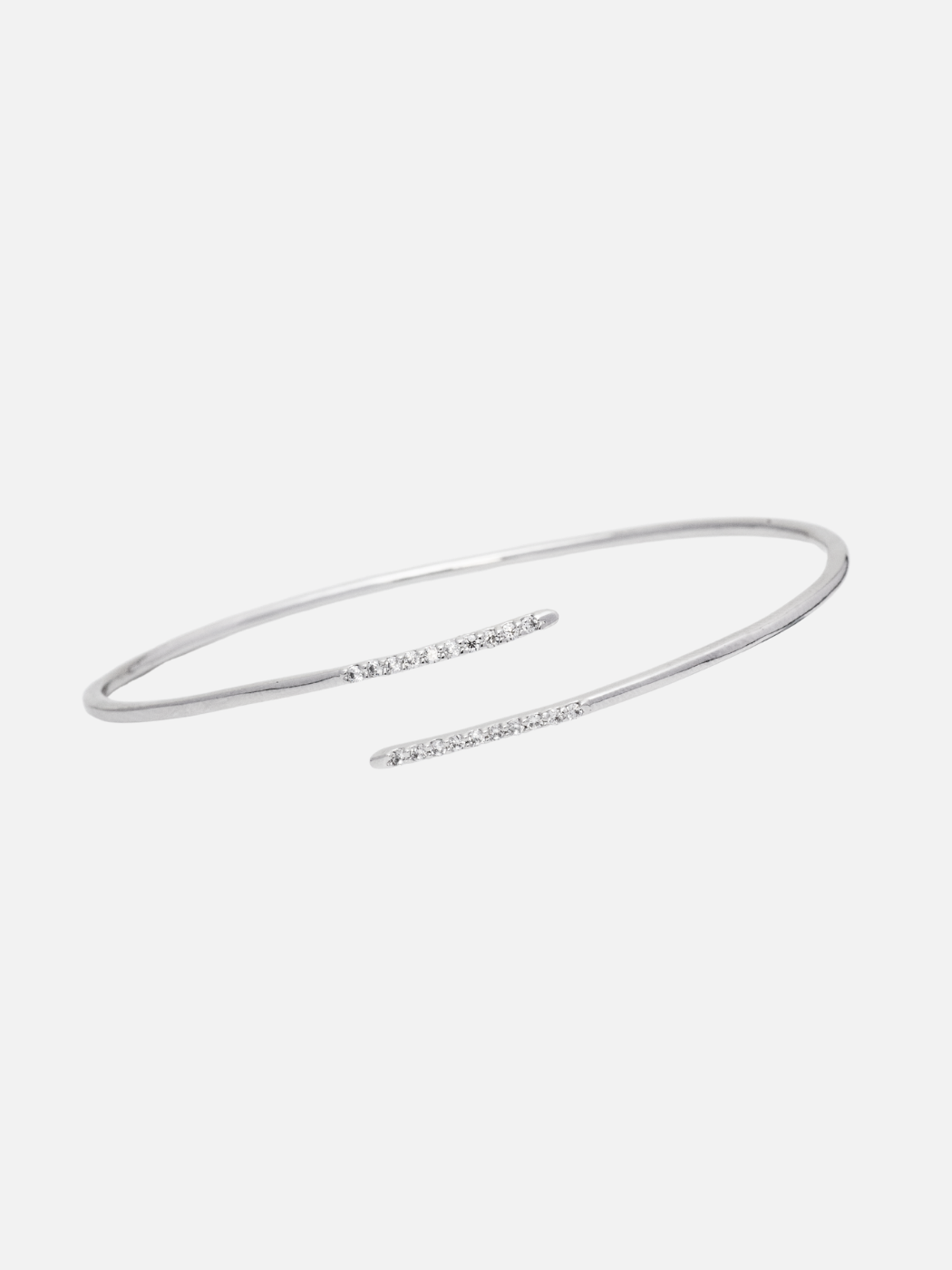 Tatiana Bangle in Rhodium