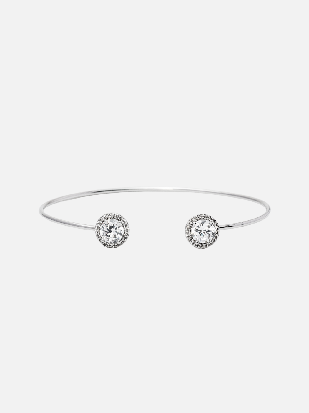 tess bangle in rhodium