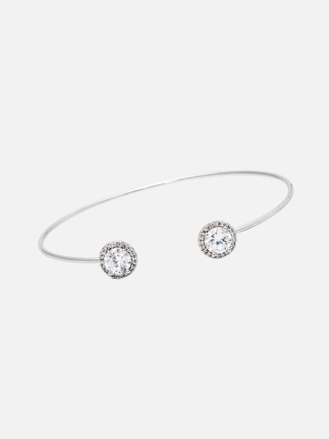 tess bangle in rhodium