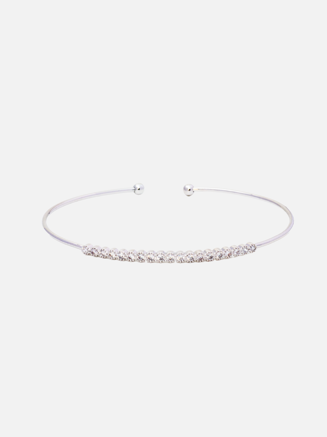 tori bangle in rhodium