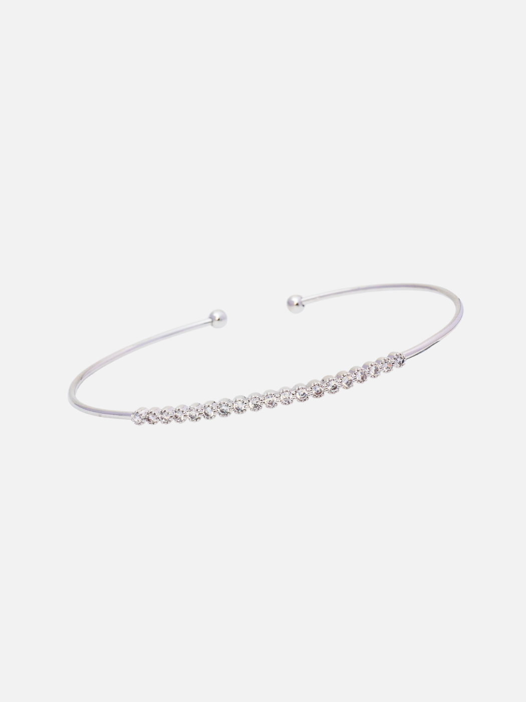 tori bangle in rhodium