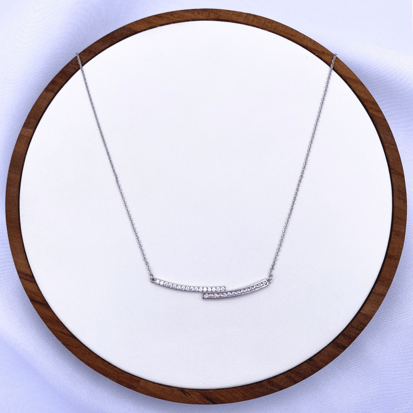vaz necklace in rhodium