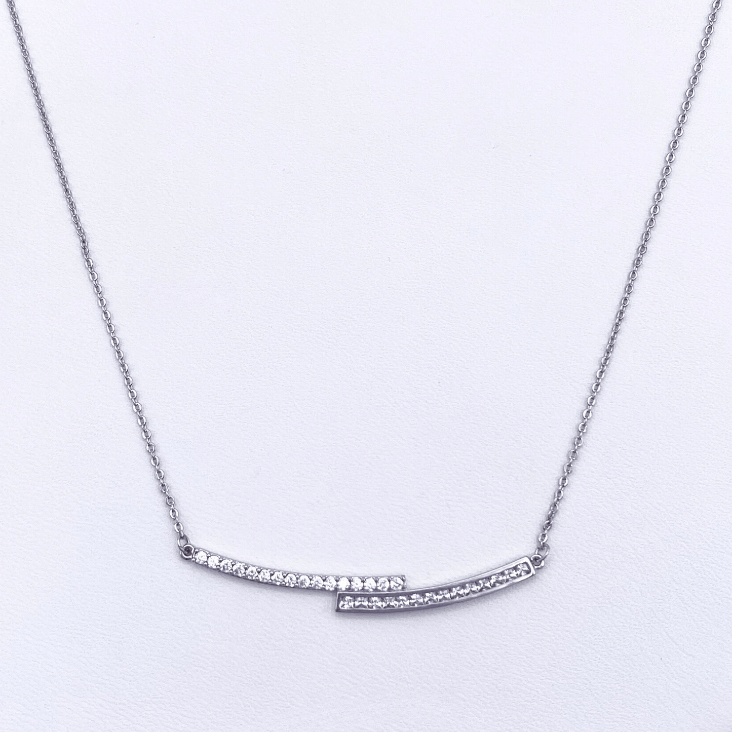 vaz necklace in rhodium