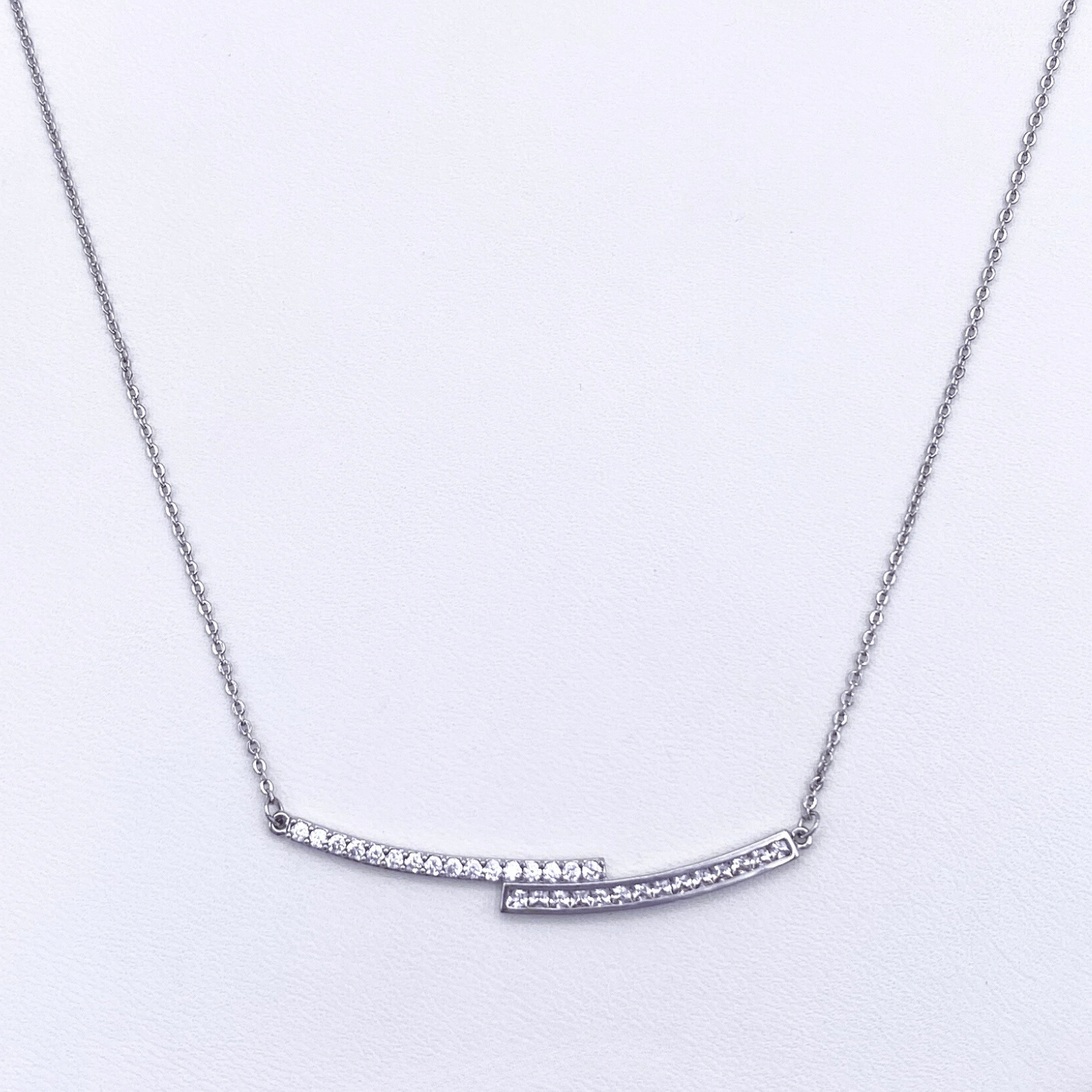 Vaz Necklace in Rhodium