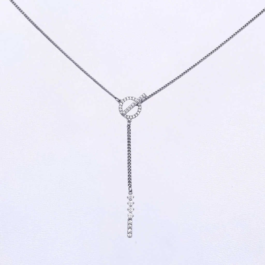 Voanne Necklace in Rhodium