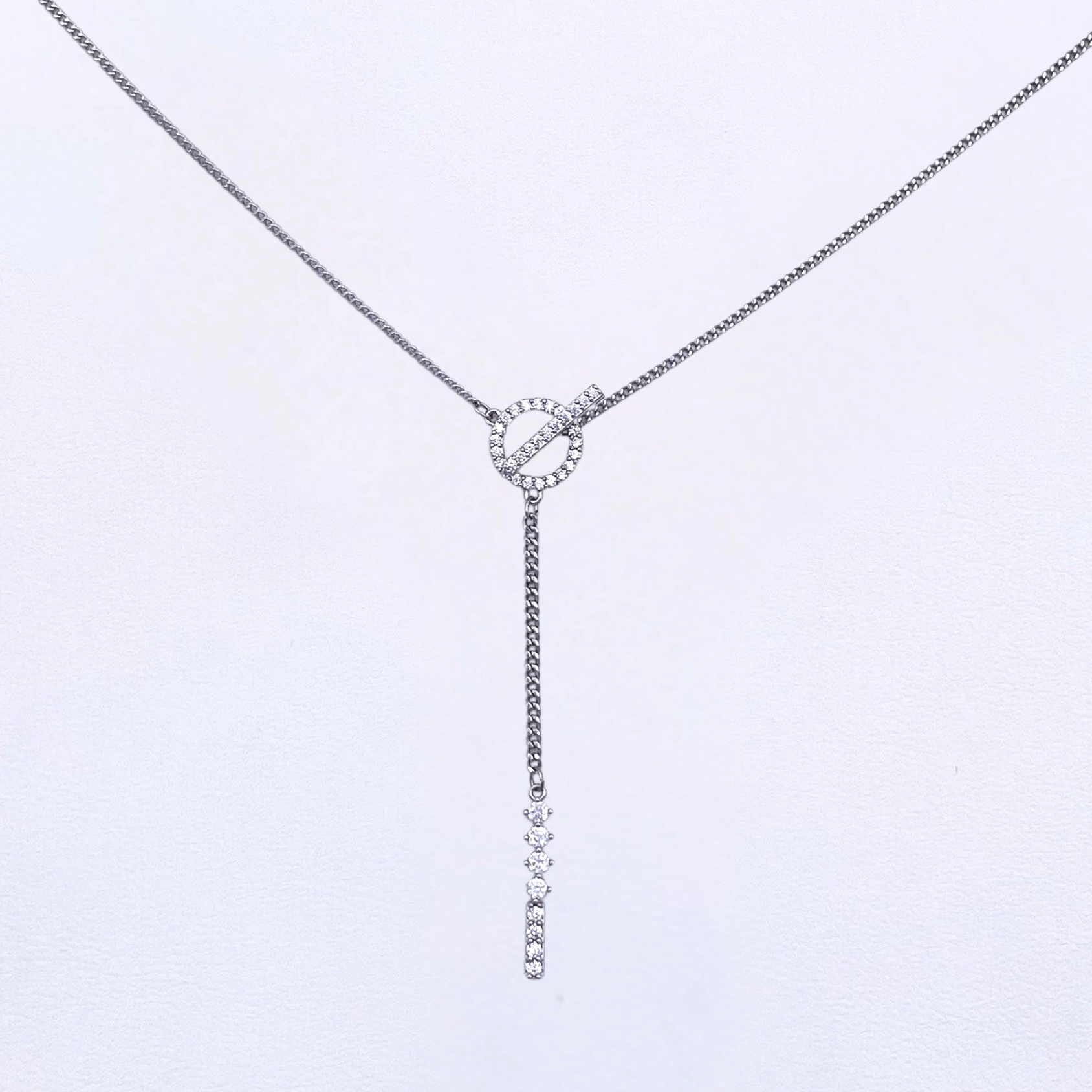 Voanne Necklace in Rhodium