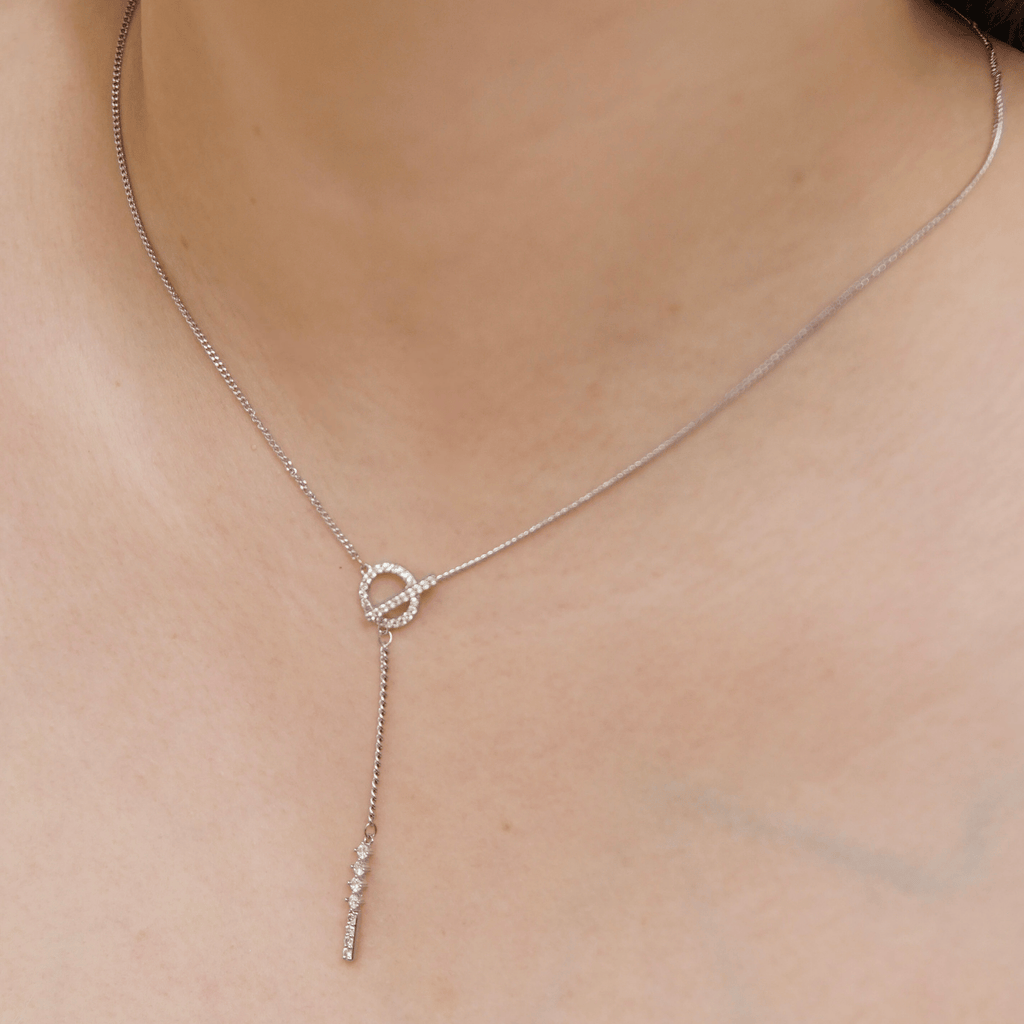Voanne Necklace in Rhodium