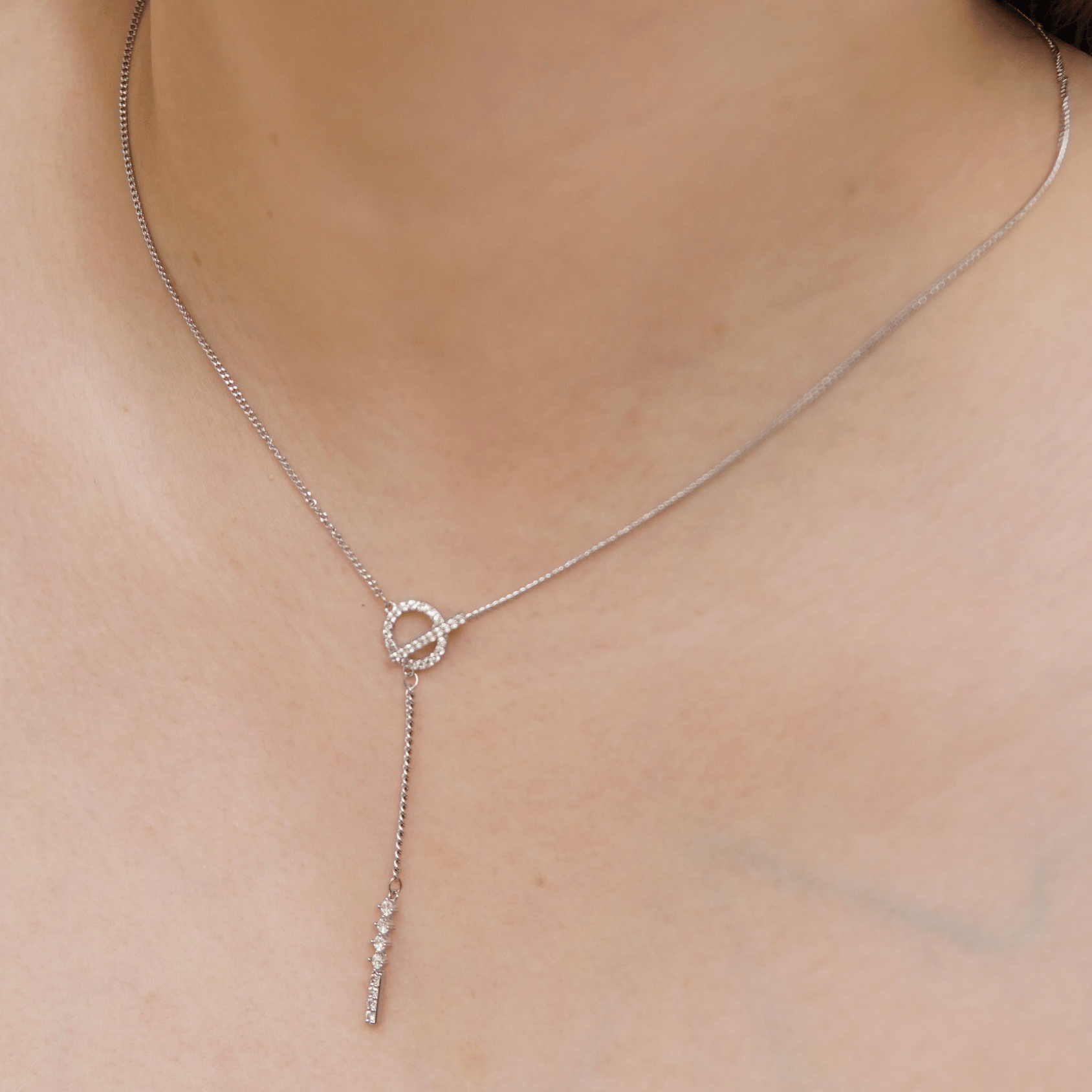 Voanne Necklace in Rhodium
