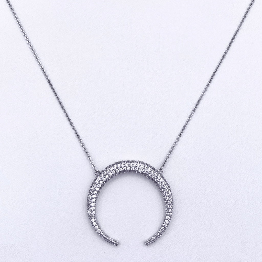 Vyl Necklace in Rhodium