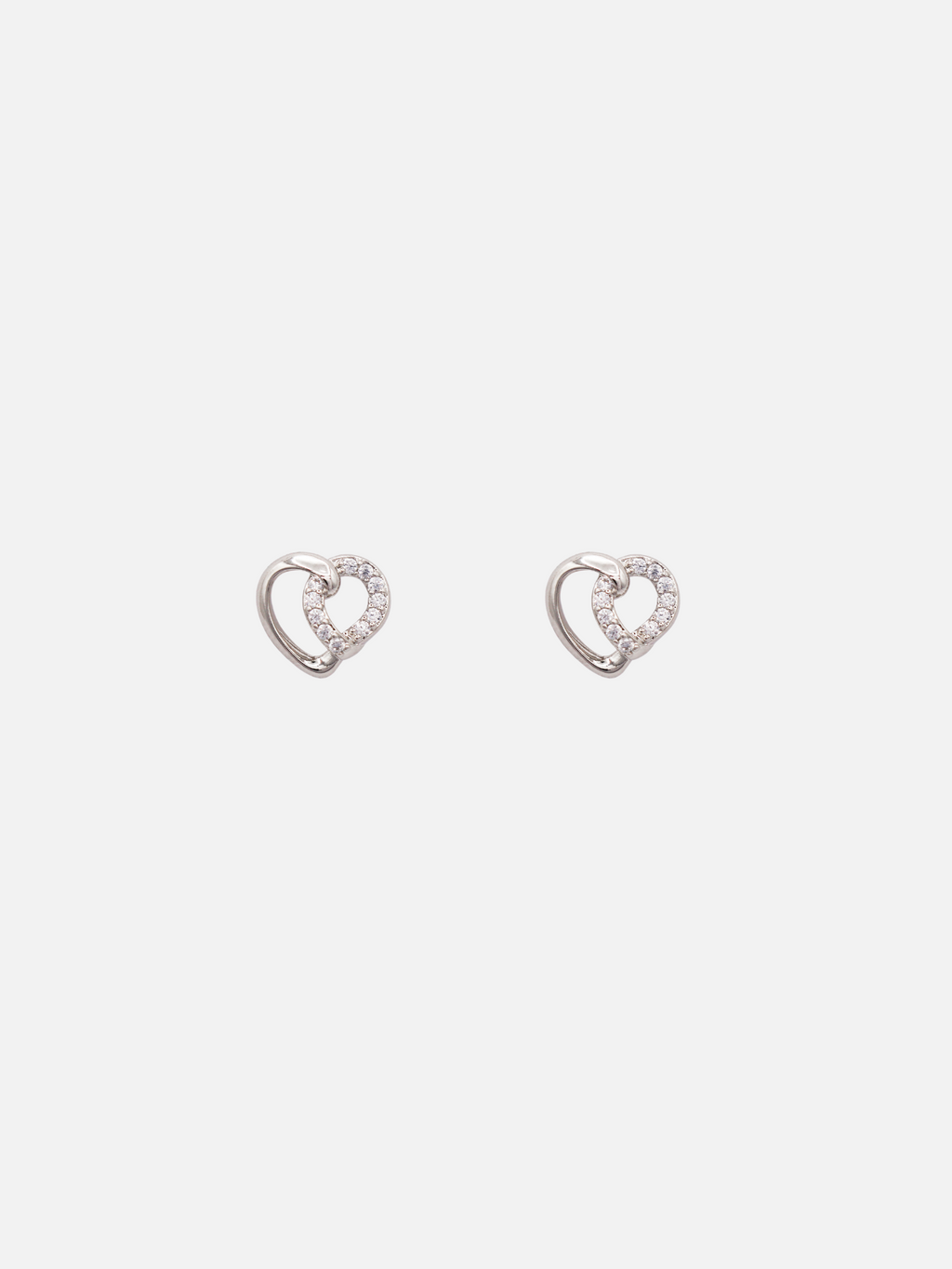 Valeine Studs in Rhodium