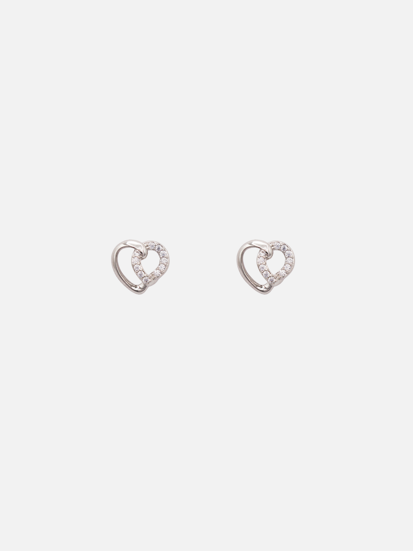 valeine studs in rhodium