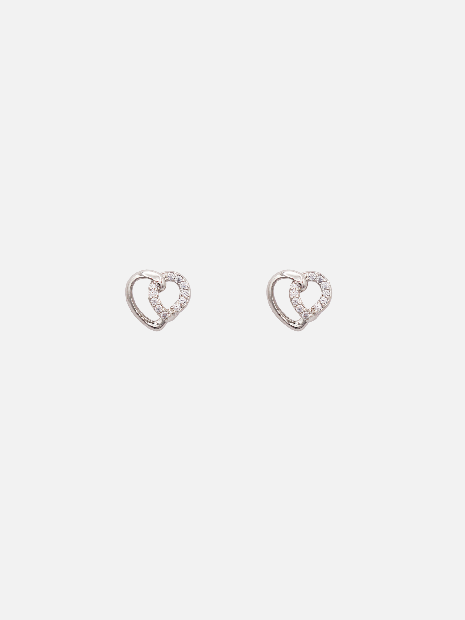 Valeine Studs in Rhodium