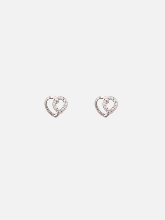 Valeine Studs in Rhodium