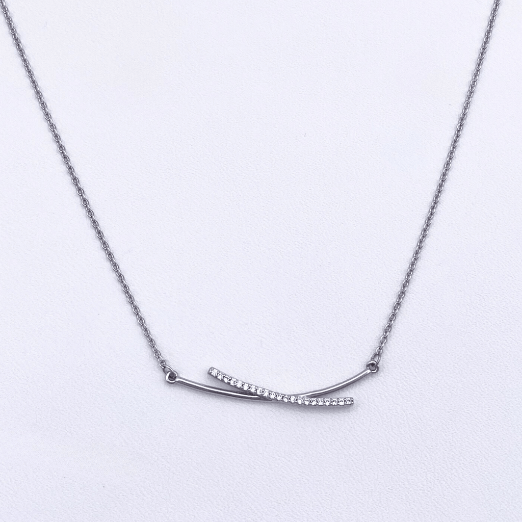 Veeka Necklace in Rhodium