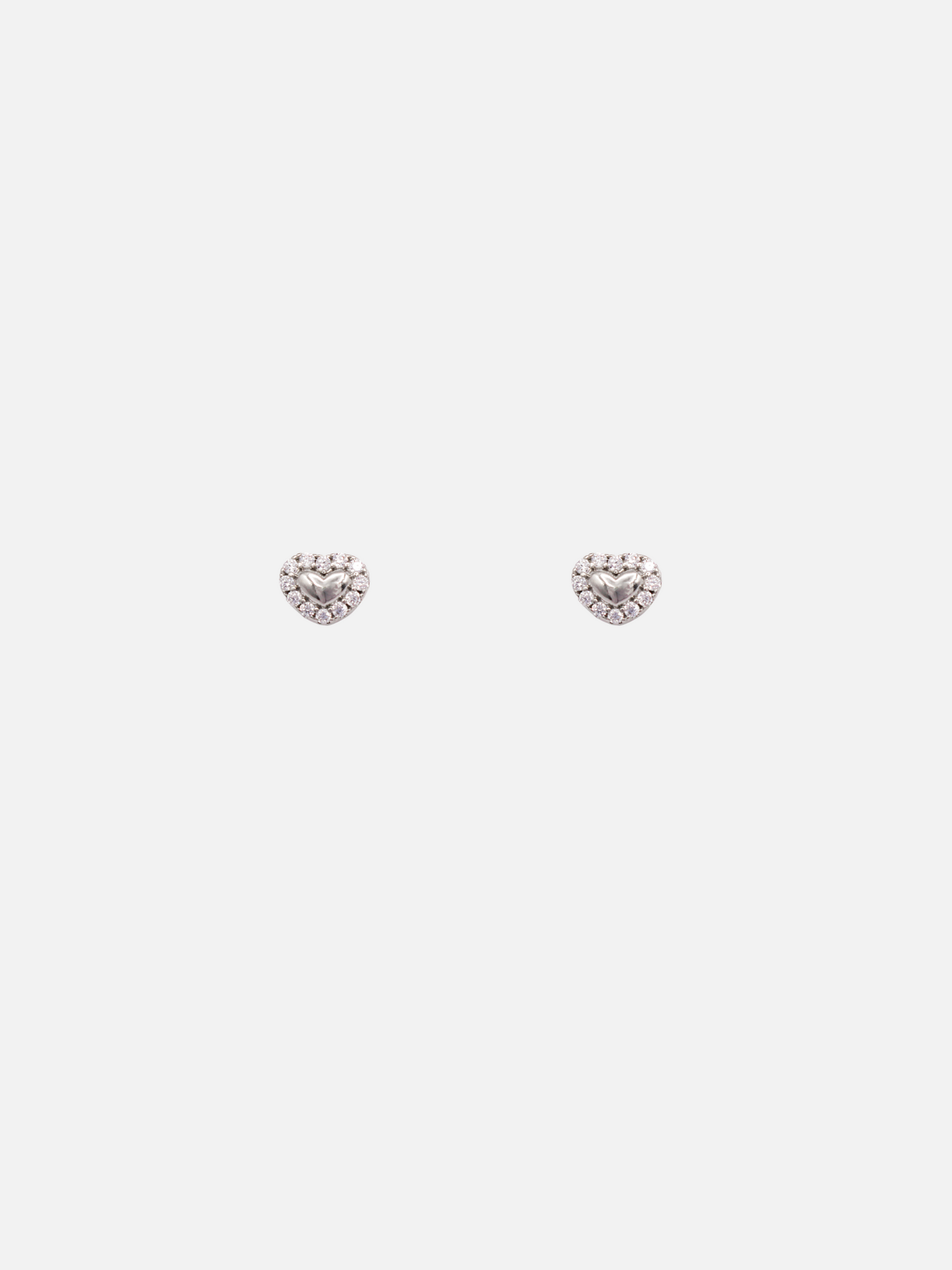 vielle studs in rhodium