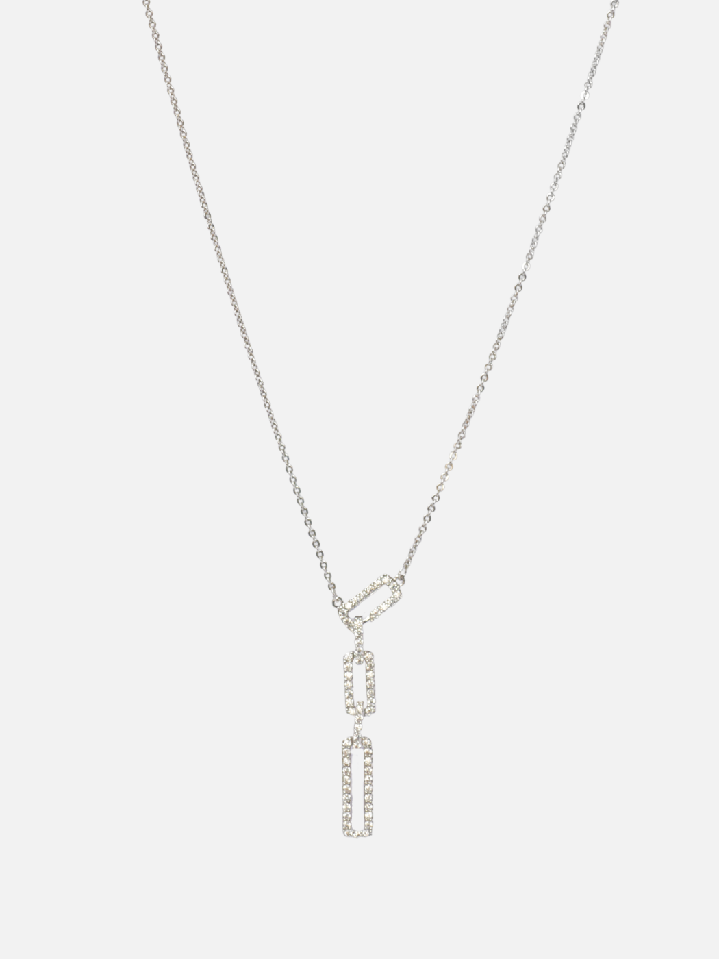 vielle pendant necklace in rhodium