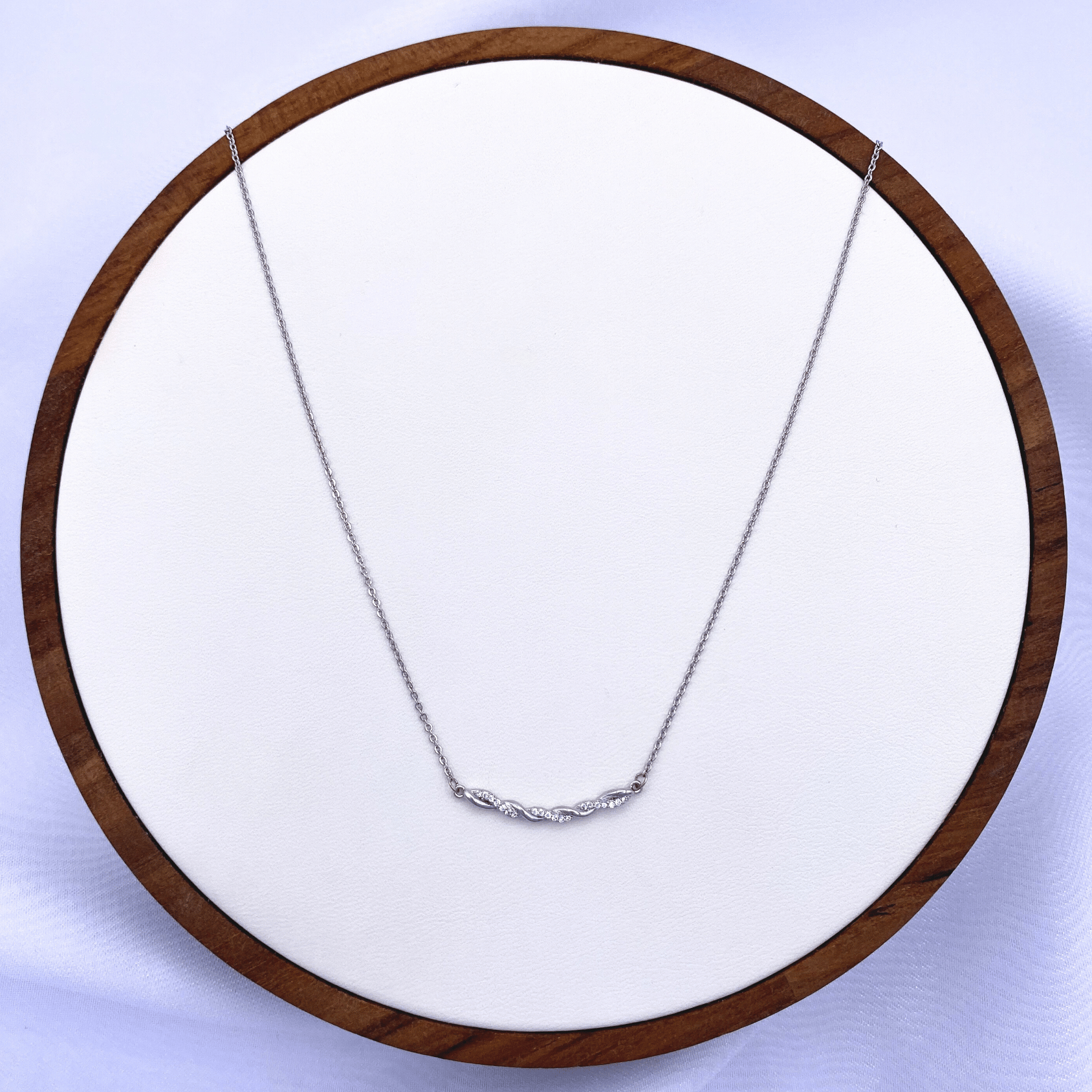 Olyra Necklace in Rhodium