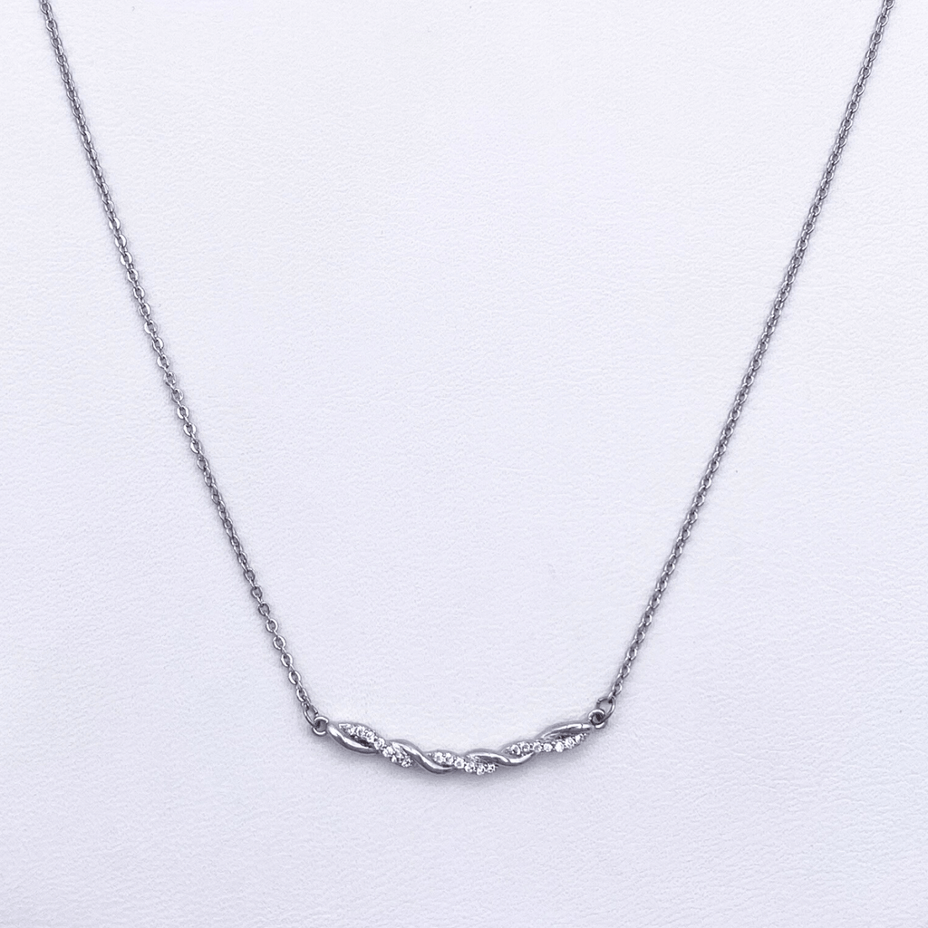 Olyra Necklace in Rhodium