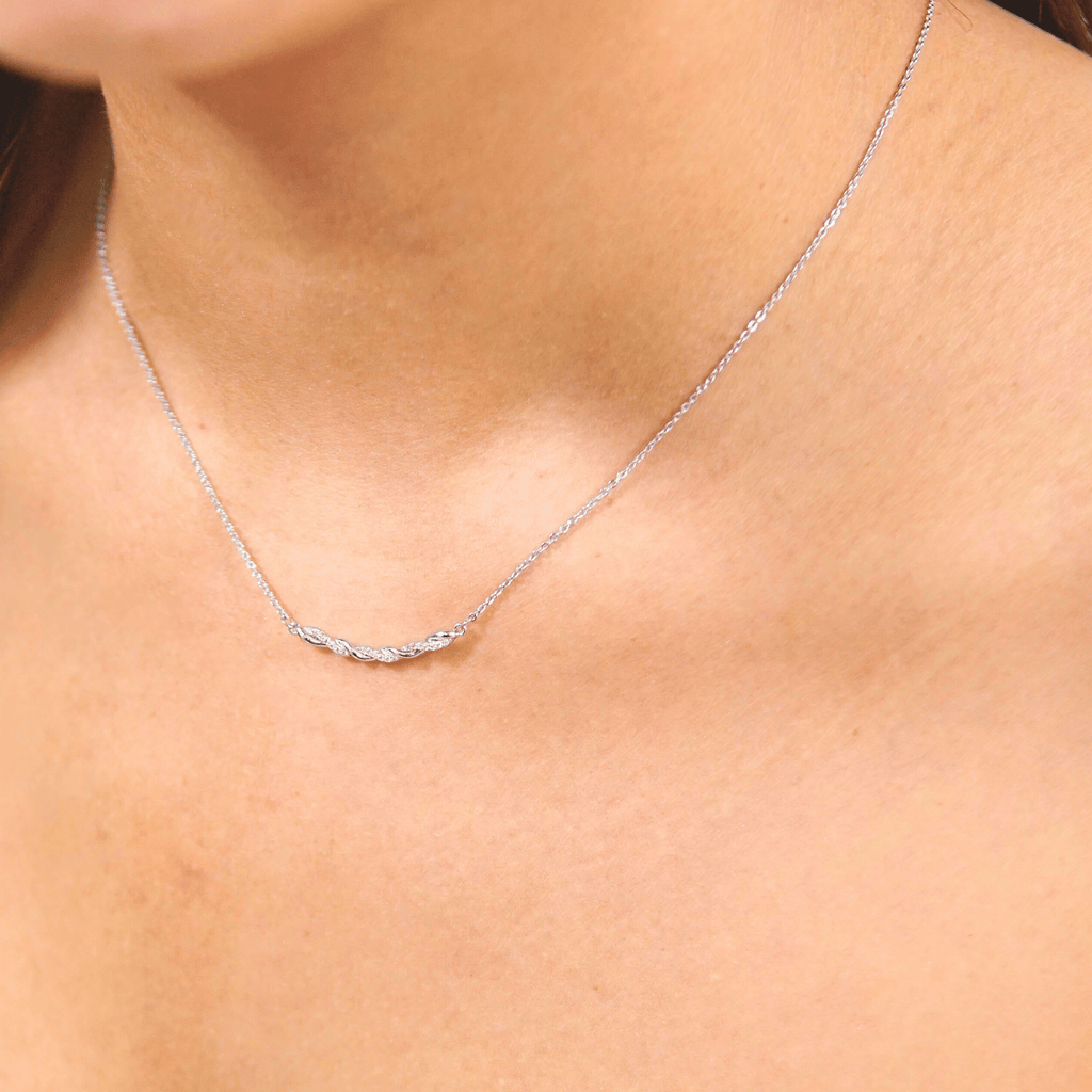 Olyra Necklace in Rhodium