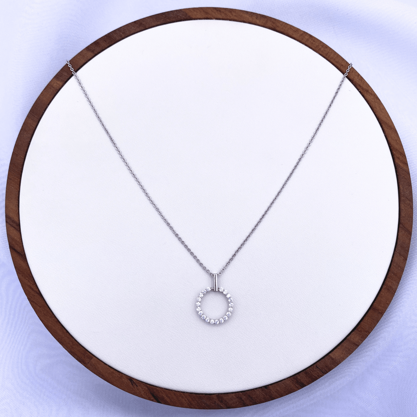 vitani necklace in rhodium