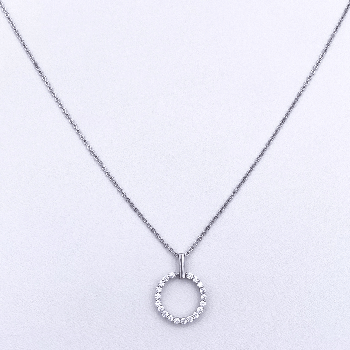 vitani necklace in rhodium
