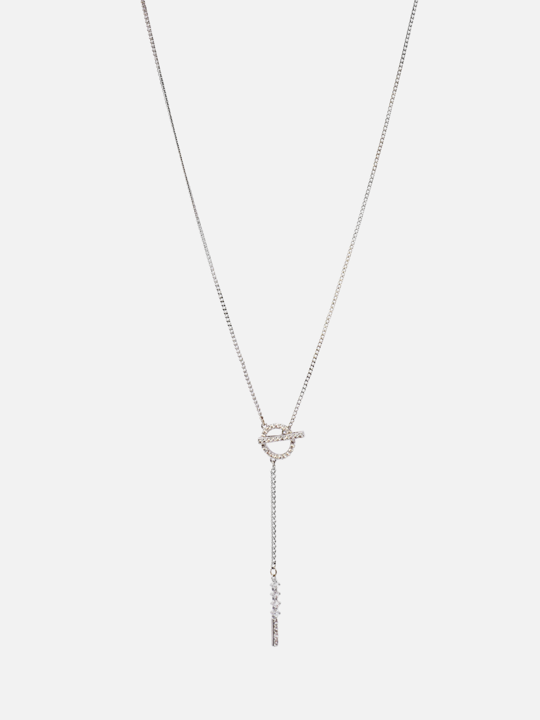 voanne pendant necklace in rhodium