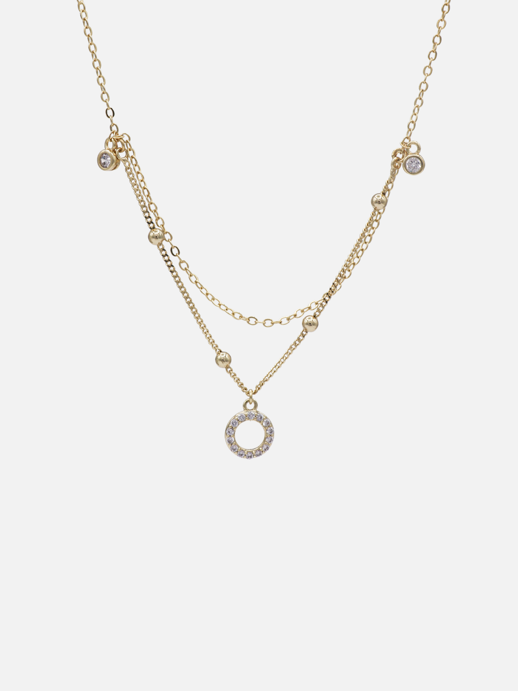 Xerra Layered Necklace in Gold