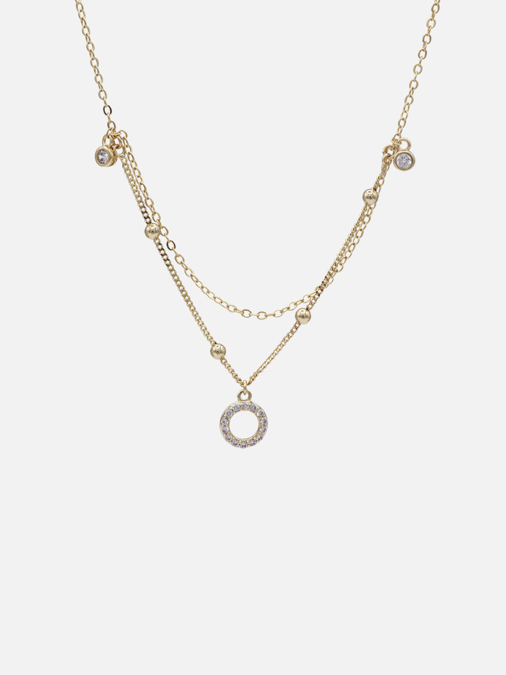 Xerra Layered Necklace in Gold