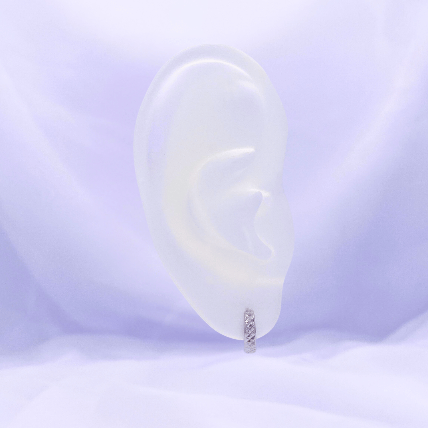 Xina Hoop Earrings in Rhodium