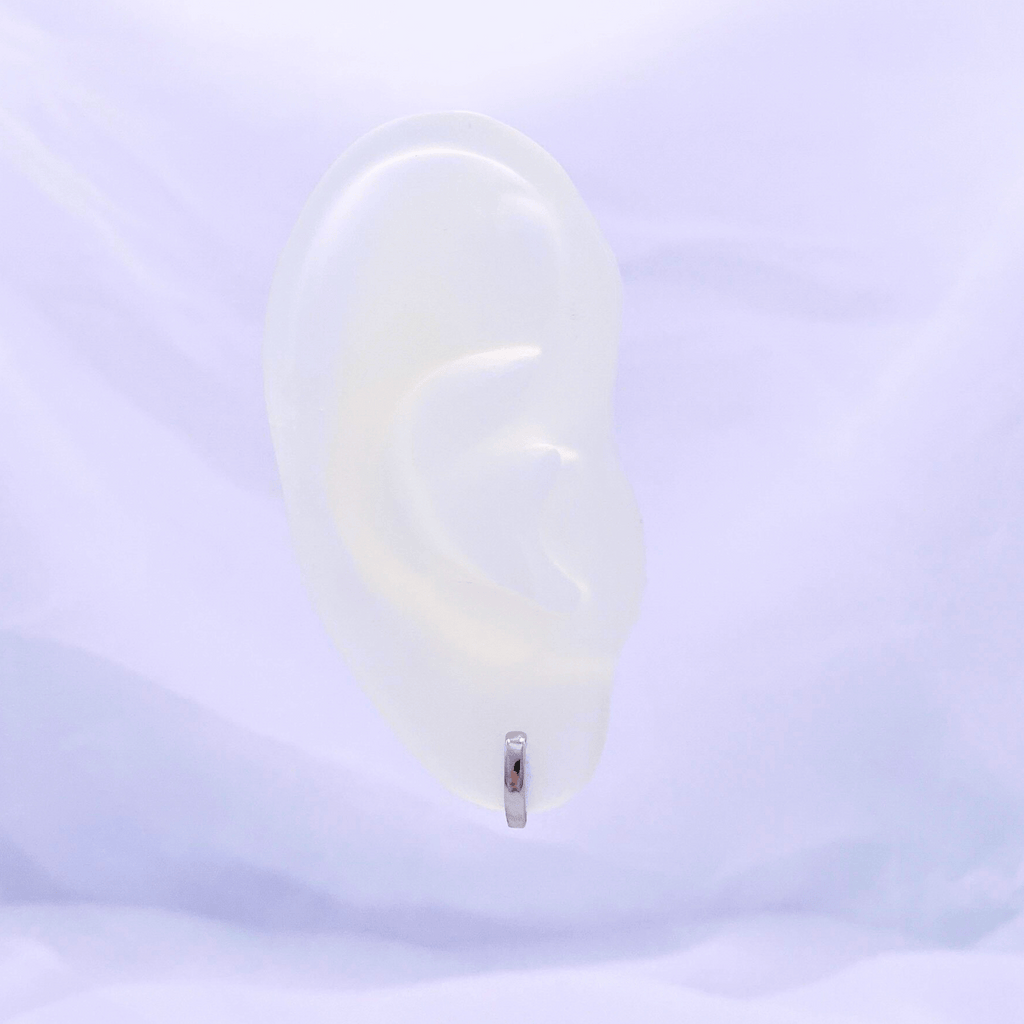 Xinia Hoop Earrings in Rhodium