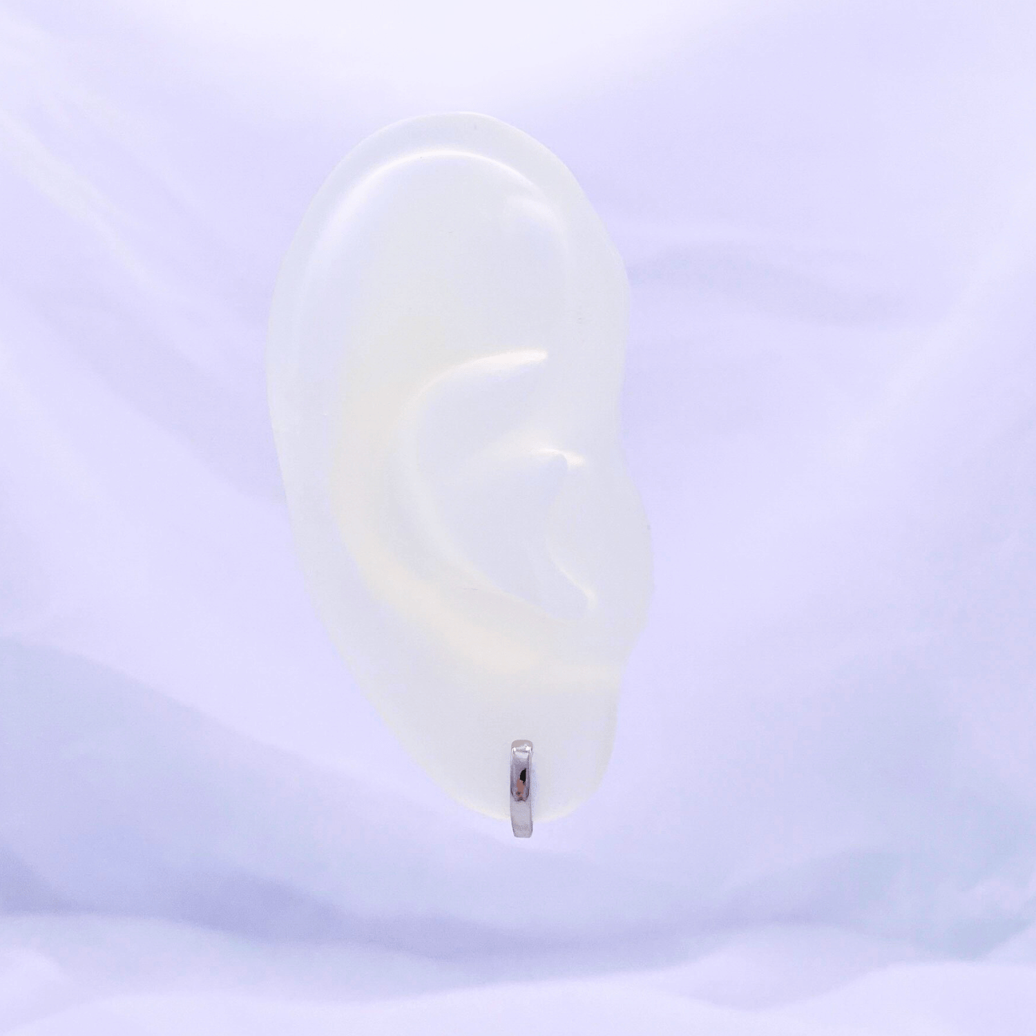 Xinia Hoop Earrings in Rhodium