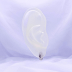 Xiora Hoop Earrings in Rhodium