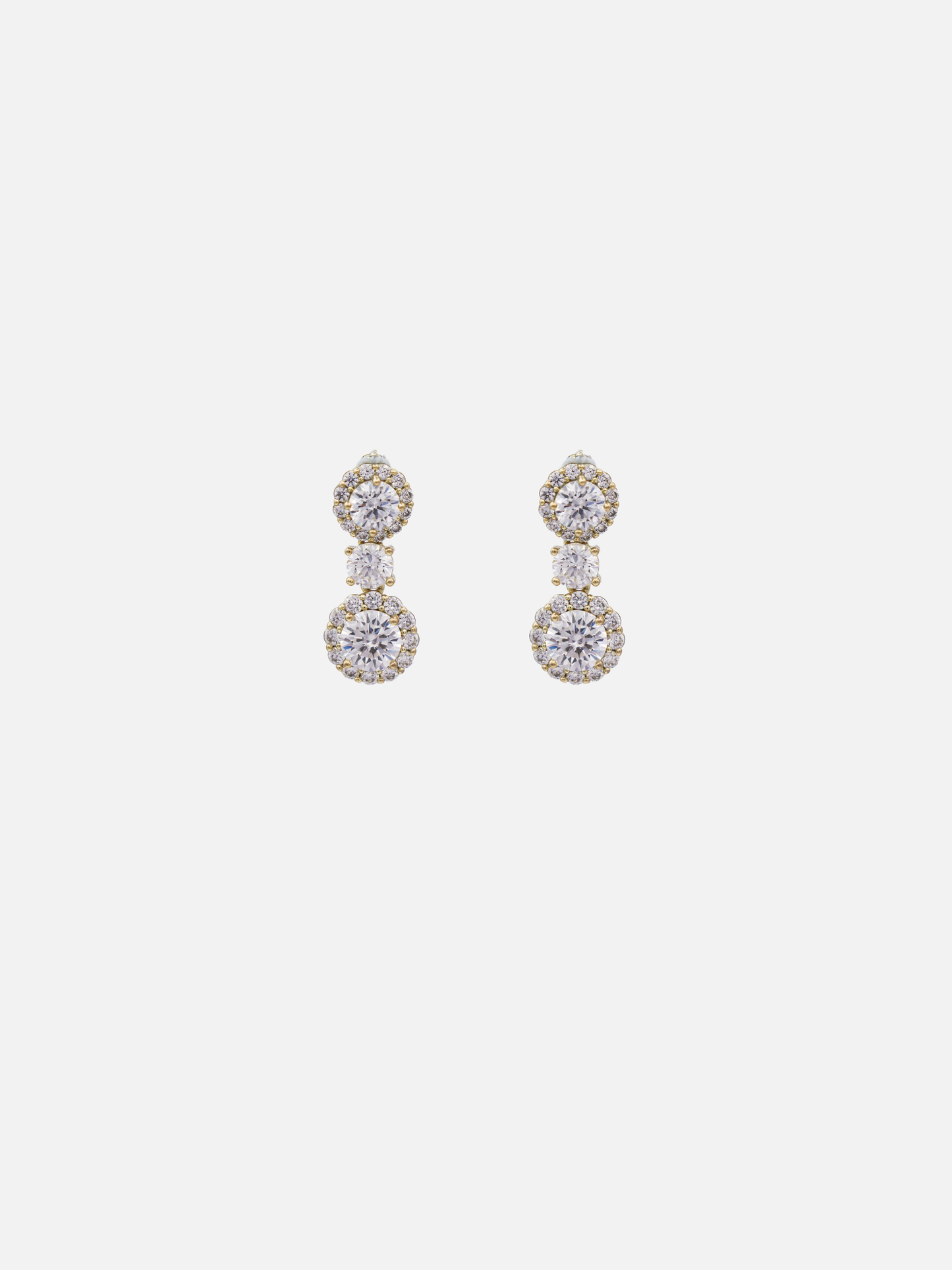 xylia drop studs in gold