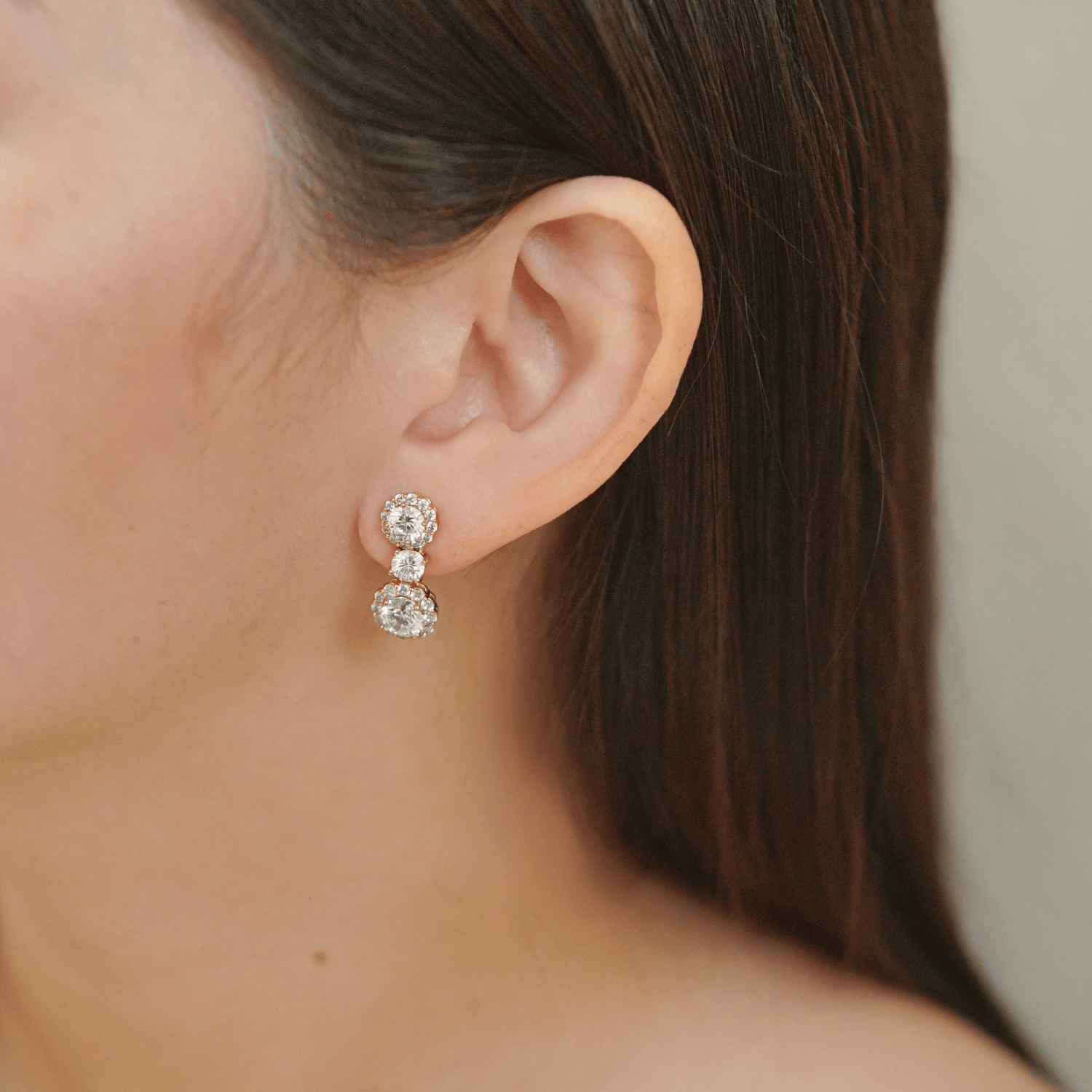 Xylia Dangling Earrings in Gold