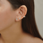 Xyviona Ear Cuff Earrings in Gold