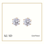 Zabelle Stud Earrings in Gold