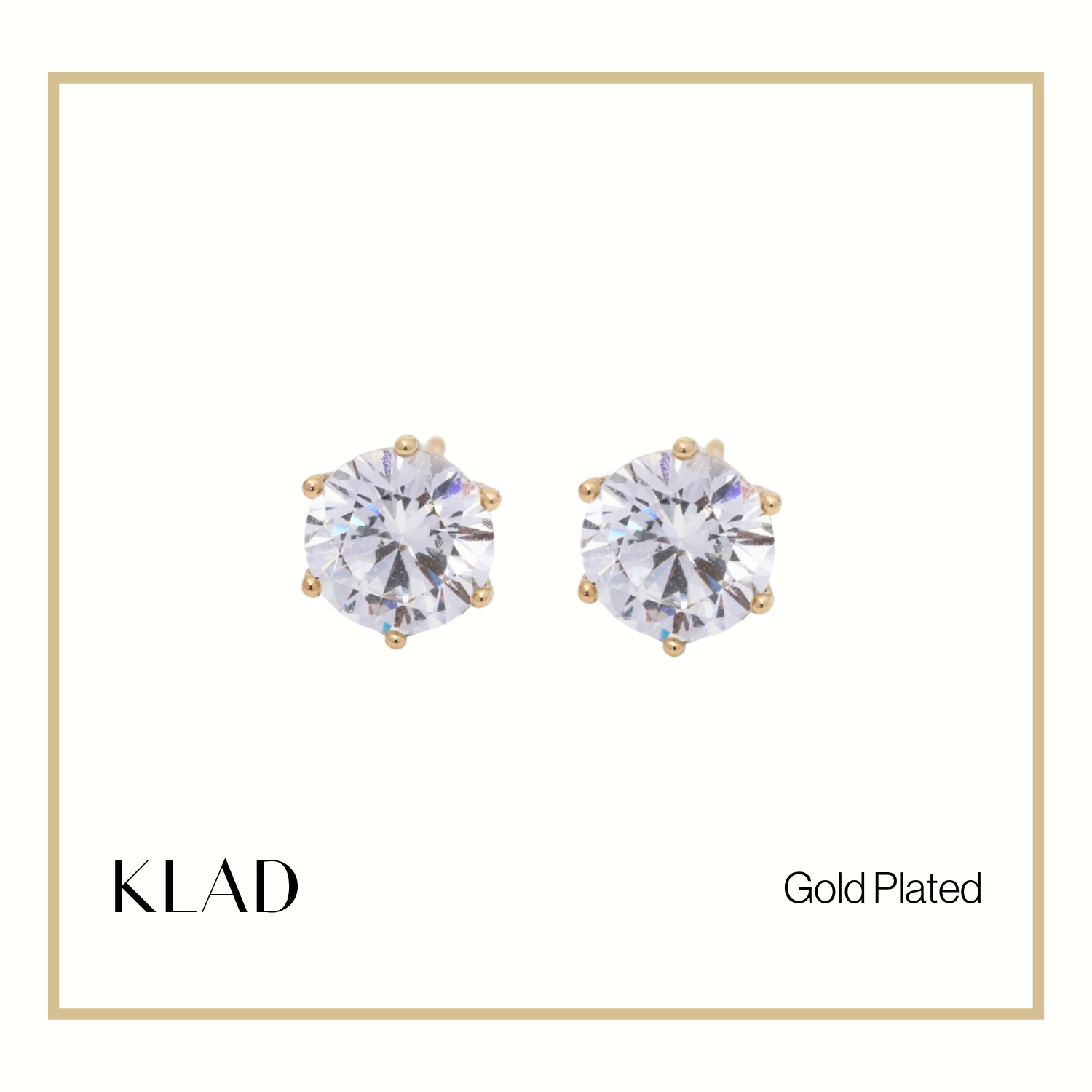 Zabelle Stud Earrings in Gold