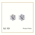 Zabelle Stud Earrings in Rhodium