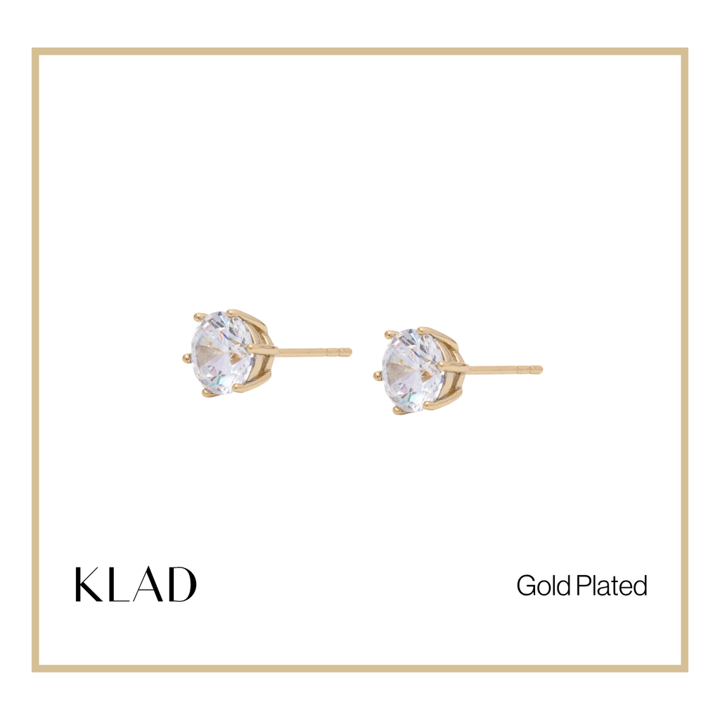 Zabelle Stud Earrings in Gold