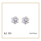 Zabelle Stud Earrings in Gold