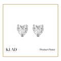 Zelda Stud Earrings in Rhodium