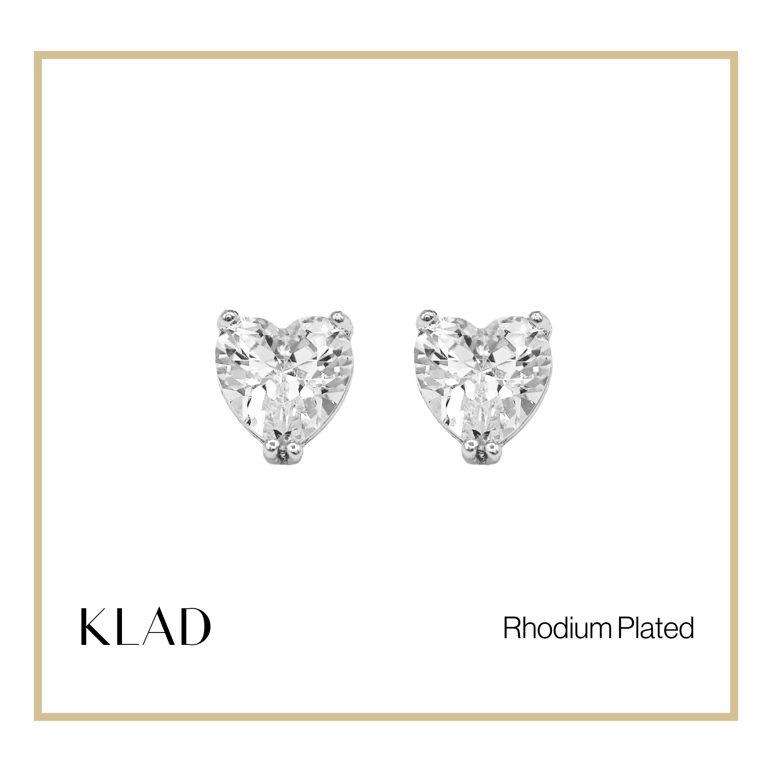 Zelda Stud Earrings in Rhodium