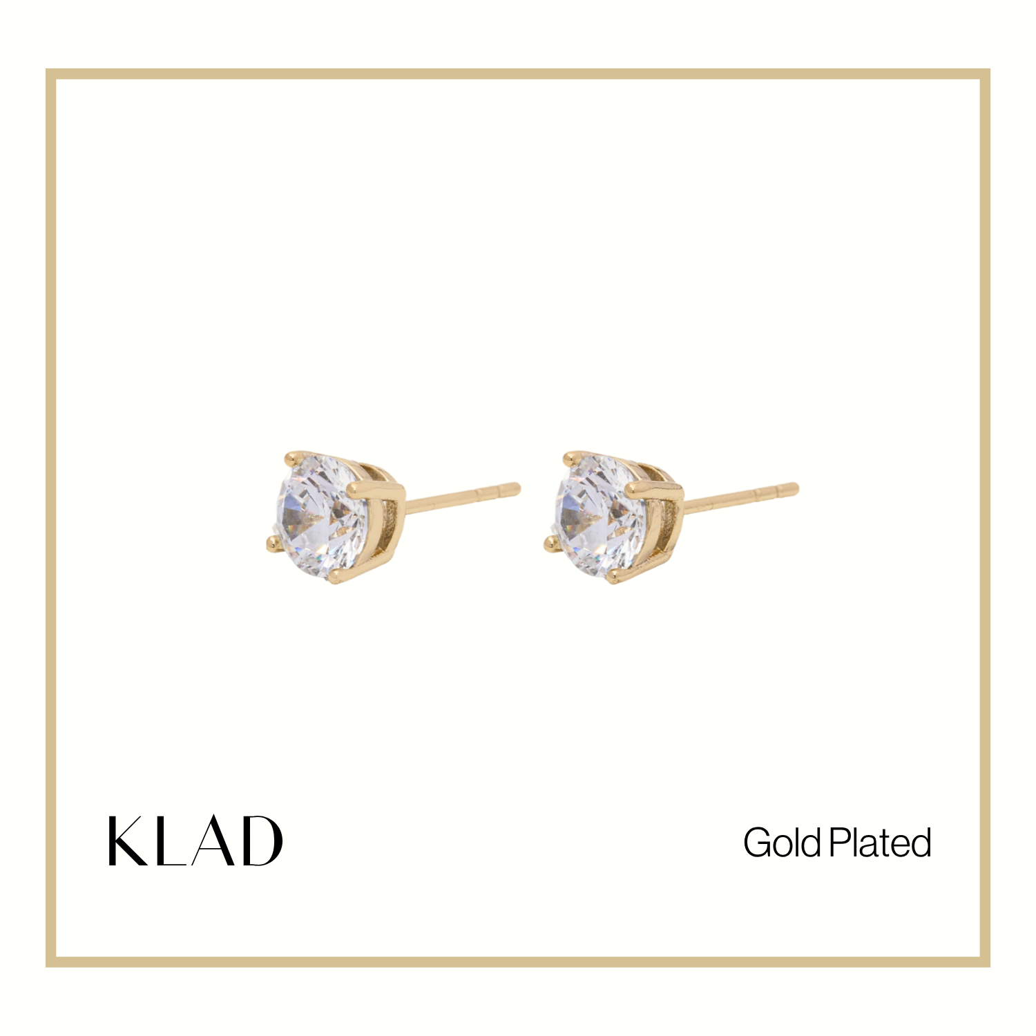 Zia Stud Earrings in Gold